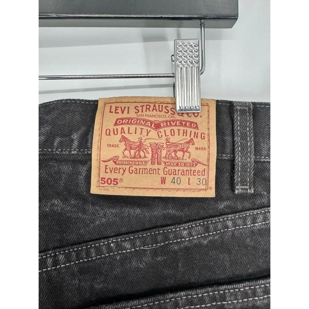 Levis 505 Jeans Mens 40x30 Vintage 90s Made In USA Regular Fit Straight Leg